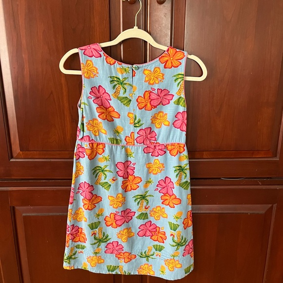 Rare MOE Vintage 60s/70s Blue Hawaiian Print Mod Mini Dress - Picture 2 of 9